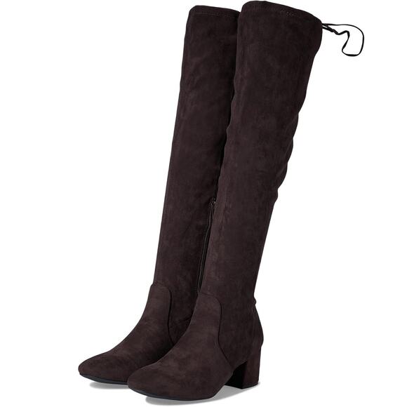 Sugar Women Ollie Over the Knee Sock Boots Size US 8.5M Chocolate Brown Micro - Picture 1 of 5